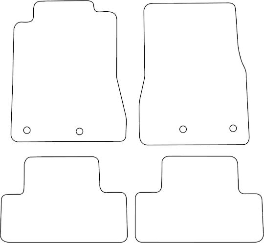 Set Velour Mats Fitting Ford Mustang V Lift 2011-2014 Red Edging