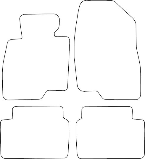 Moltico Σετ Μπροστινά και Πίσω Πατάκια Universal 4τμχ Mazda 3 2013-2018 Μαύρα