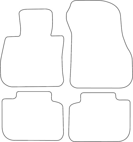 Set Velour Mats Matching Bmw 2 Series F45 Active Tourer 2014-2022 Blue Edging