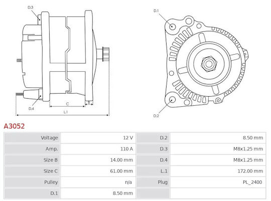 Alternator Renault 1.5 Dci Clio Megane Kangoo 1.5