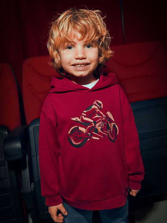Kids Sweatshirt with Hood Red