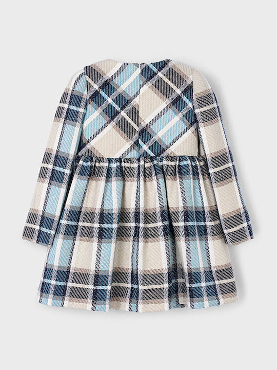 Mädchenkleid Langärmelig Samt Geprüft Navy Blau