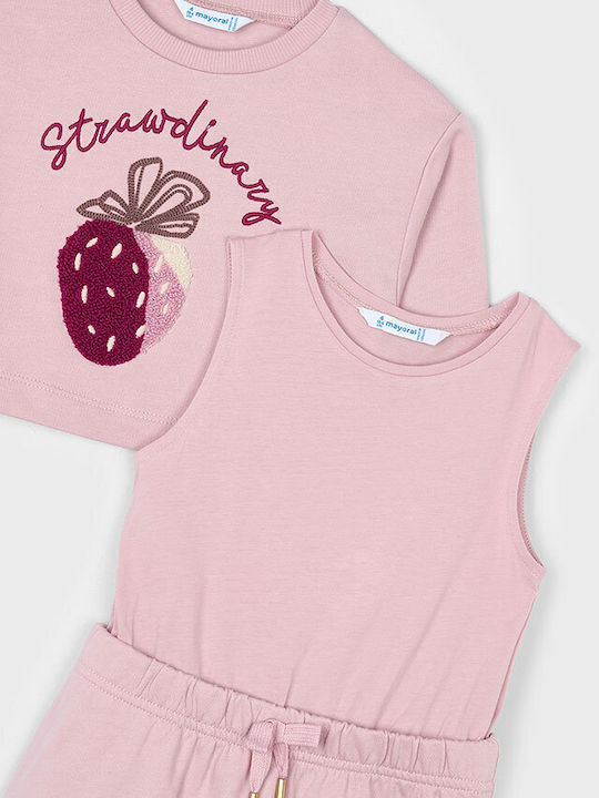 Mädchenkleid Mädchenkleider Langärmeliges Futter Set aus 2 mit Deckel Rosa