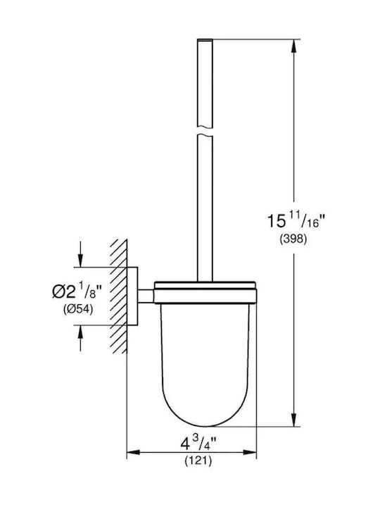 Grohe Γυάλινο Πιγκάλ Μπάνιου Ασημί