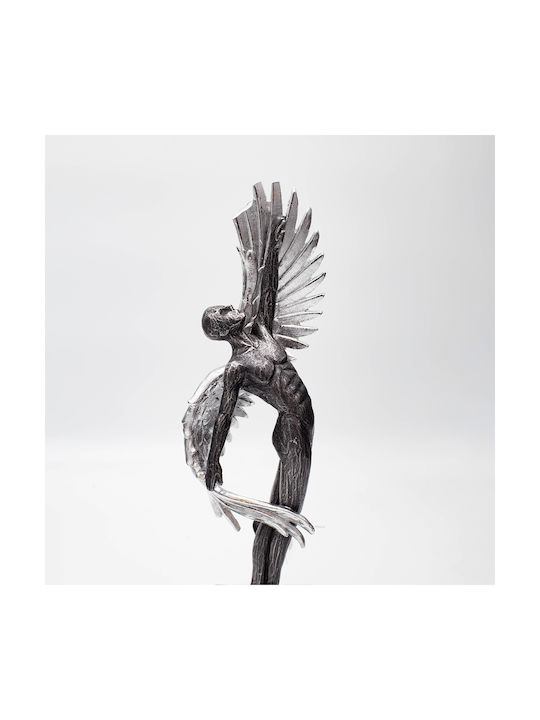 Mann Figur aus Polyresin Gold Silber 9x6,5x39cm