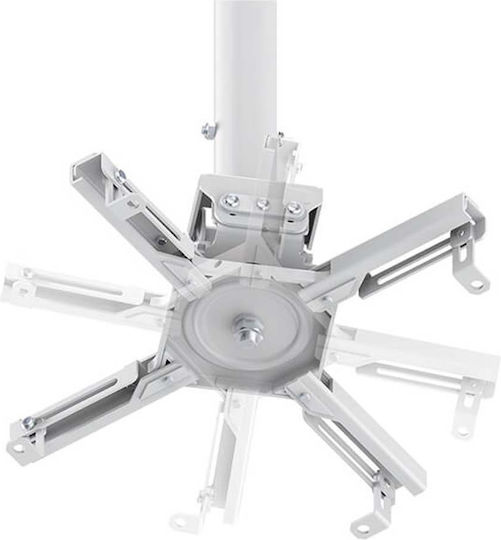 LogiLink Βάση Projector Οροφής με Μέγιστο Φορτίο 35kg Λευκή