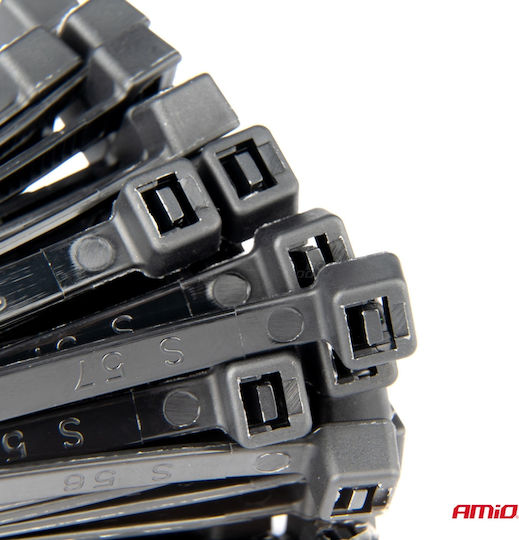 Δεματικα Δετικα Καλωδιων Tie Wrap Ταιραπ 2.5x100mm 3.6x150mm 4.8x200mm Μαυρο Λευκο Χρωμα Σετ Αμιο 500 Τεμ