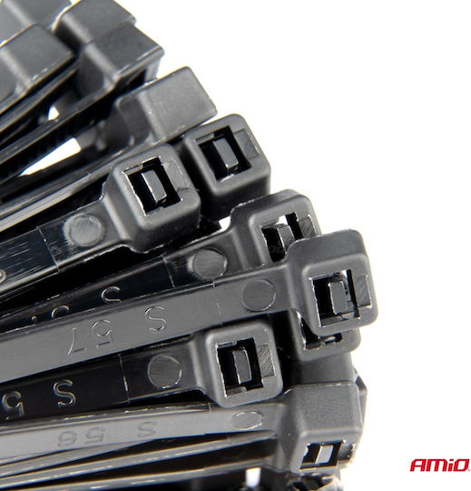 Δεματικα Δετικα Καλωδιων Tie Wrap Ταιραπ 2.5x100mm 3.6x150mm 3.6x200mm Μαυρο Χρωμα Σετ Αμιο 60 Τεμ