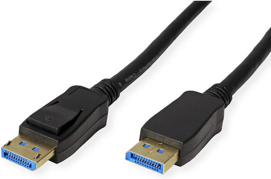 Roline Cable DisplayPort male - DisplayPort male 2m Μαύρο (11.04.6002)