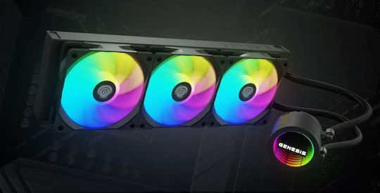 Genesis Hydria 360 ARGB Wasserkühlsysteme AIO CPU mit 3 Lüfterabmessungen 120mm