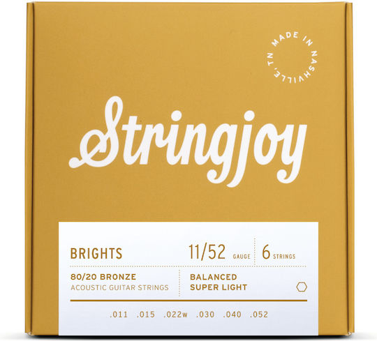 Stringjoy Single 80/20 Bronze Acoustic Guitar String