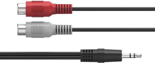 HAMA Кабел 3.5 мм мъжки - RCA женски Черен 0.1м 00205185