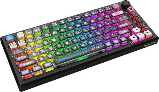Redragon Uranus Pro 82 Ασύρματο Gaming Μηχανικό Πληκτρολόγιο Tenkeyless με RGB φωτισμό (Αγγλικό US)