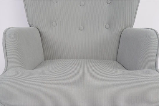 Amaranthus Armchair with Footstool Brown 98x70x77cm