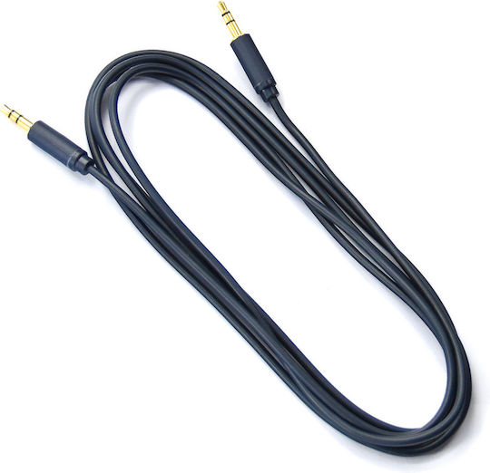 Cabletime Καλώδιο Ήχου 3.5mm male - 3.5mm male Μπλε 1m με Επίχρυσους Ακροδέκτες CT-AV301-H11G