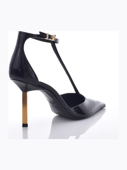 Pumps mit Riemchen Schwarz