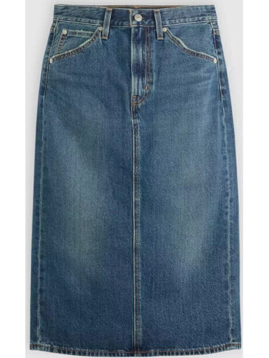Denim Hoch tailliert Rock Blau