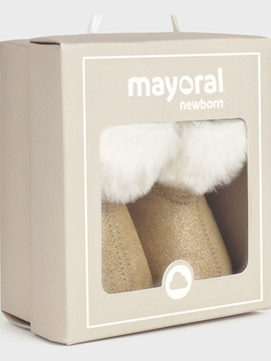 Mayoral Baby Booties Beige