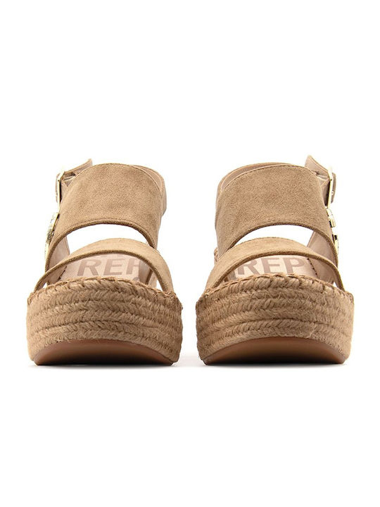 Susan Damenplattformen Beige