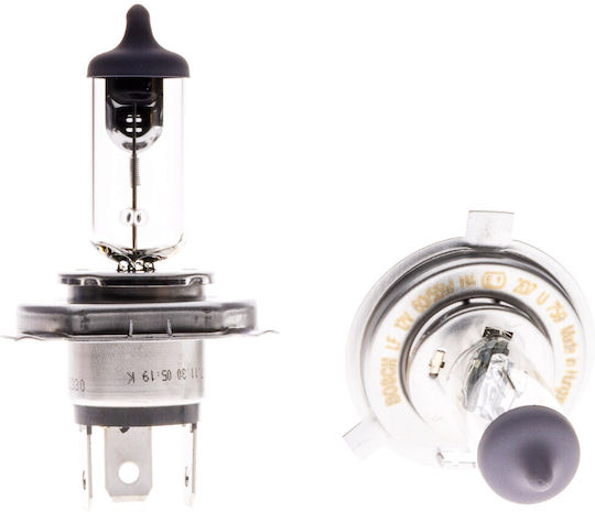 Bosch Lamps Car H4 / P43T Halogen 3000K Warm White 12V 2pcs