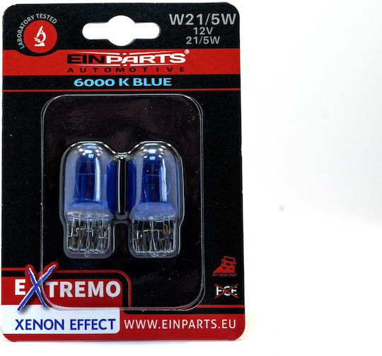 Einparts Lamps Car W21/5W / W3x16d Halogen 5000K Cold White 12V 2pcs