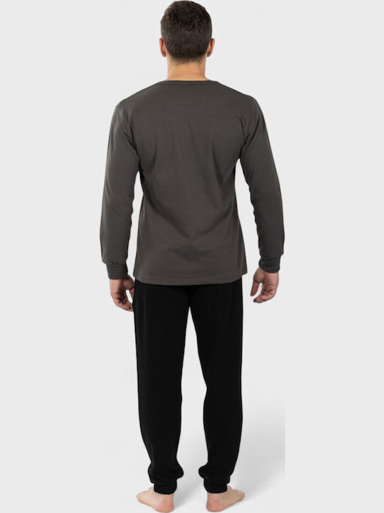 Men's Pyjama Nina Club Vintage 100% Cotton Gray Ncm26730-1-gray