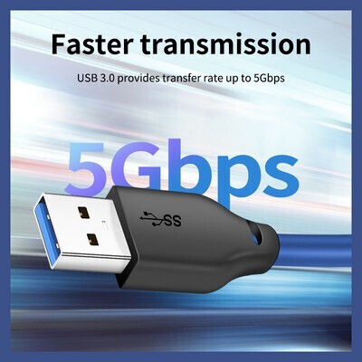 Cabletime USB 3.0 Kabel USB-A-Stecker - USB-A-Stecker Blau 1m