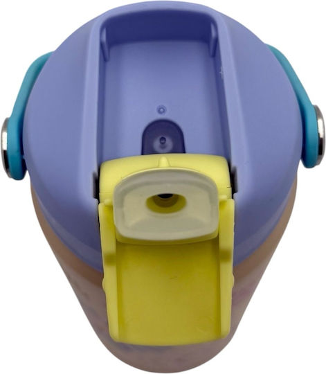 Dodo's Land Sticlă Pentru Copii Din Silicon Termos Cu Pai Bej 530ml
