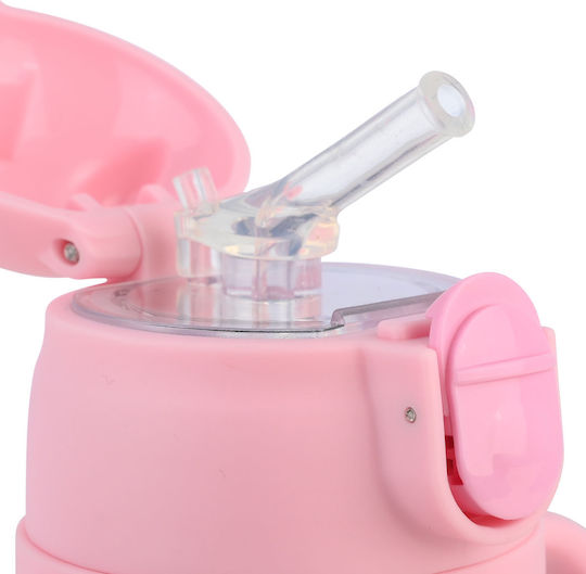 Estia Bubble Bottle Save The Aegean Kids Water Bottle Thermos Stainless Steel with Pop-Up Cap Non Spill Love Ascend 300ml