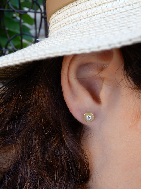 Polytimo Earrings made of Gold 14K with Stones