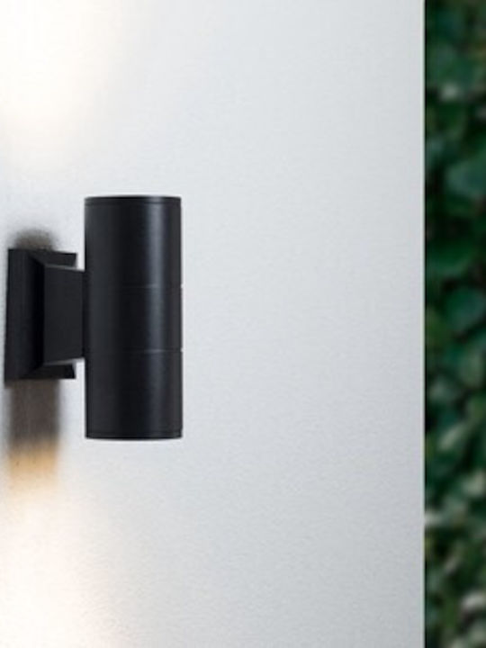 Powertech Wall-Mounted Outdoor Light GU10 IP65 6.5x6.5x16εκ.