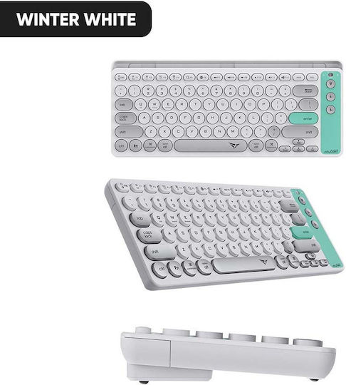 Alcatroz Airdock 2 Kabellos Bluetooth Nur Tastatur Internationales Englisch Winter White