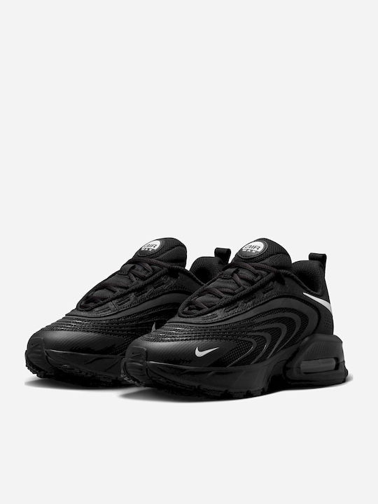 Air Max Fire Αθλητικά Παιδικά Παπούτσια Running με Κορδόνια Μαύρα