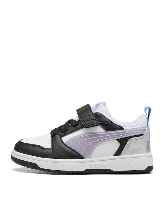 Rebound V6 Kids Sneakers with Hoop & Loop Closure Lilac
