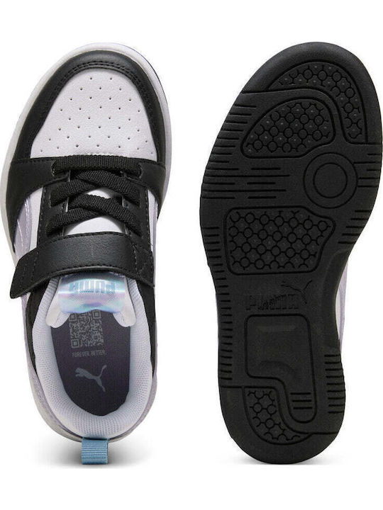Rebound V6 Kids Sneakers with Hoop & Loop Closure Lilac