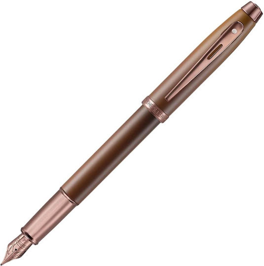 Sheaffer Πένα Γραφής Medium Καφέ με Μπλε Μελάνι