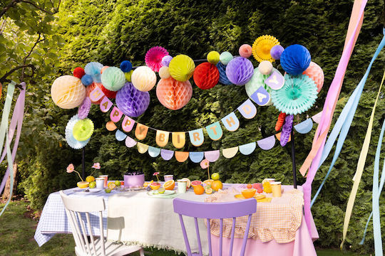 Multicolored Semi-Circle Garland