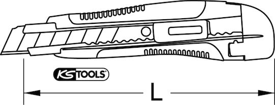 23 cm Wallpaper Knife Breakable Blade KS Tools 9072135