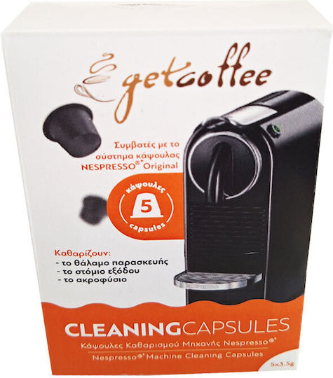 Nespresso Machine Cleaning Kit 5 Caps Getcoffee 1x Cafffenu Descaler 200ml