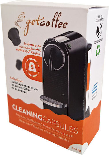 Nespresso Machine Cleaning Kit 5 Caps Getcoffee 1x Cafffenu Descaler 200ml