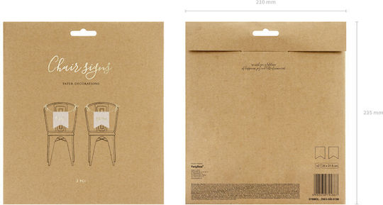 Chair Signs Bride & Groom White Gold