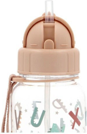 Tutete Детско Пагури Пластмасов с Сламка Funny Letters 500ml