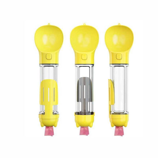 Sahpatzidis Travel Feeding Watering Μπολ Νερού για Σκύλο & Γάτα 500ml 10.16cm σε Κίτρινο Χρώμα