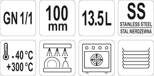 Yato Recipient Gastronorm GN1/1 cu Adâncime 100mm