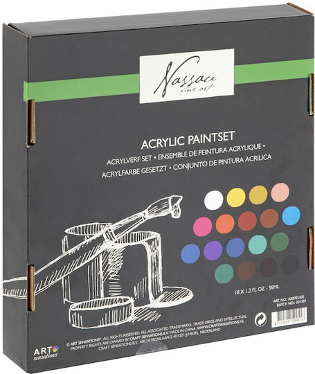 Nassau Fine Art Set Culori Acrilice Pictură 36ml 1buc