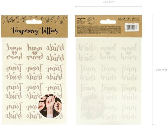 PartyDeco Temporary Tattoo for Party with Theme "Marriage" Set of 13pcs TAT1-019R