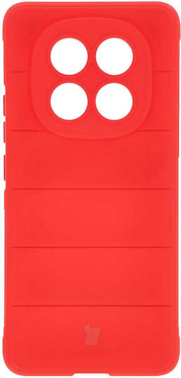 Bizon Back Cover Σιλικόνης / Tempered Glass 2mm Κόκκινο (Redmi Note 14 Pro+)