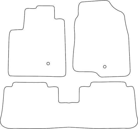 Set Velour Mats Matching Chevrolet Captiva 2006-2018 Blue Edging