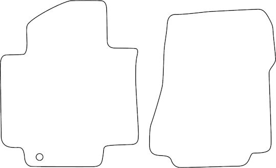 Set Velour Car Mats Matching Nissan NV200 2010-2019 Blue Edging
