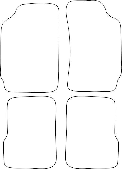 Set Velour Mats Matching Skoda Felicia 1994-2001 Black Edging